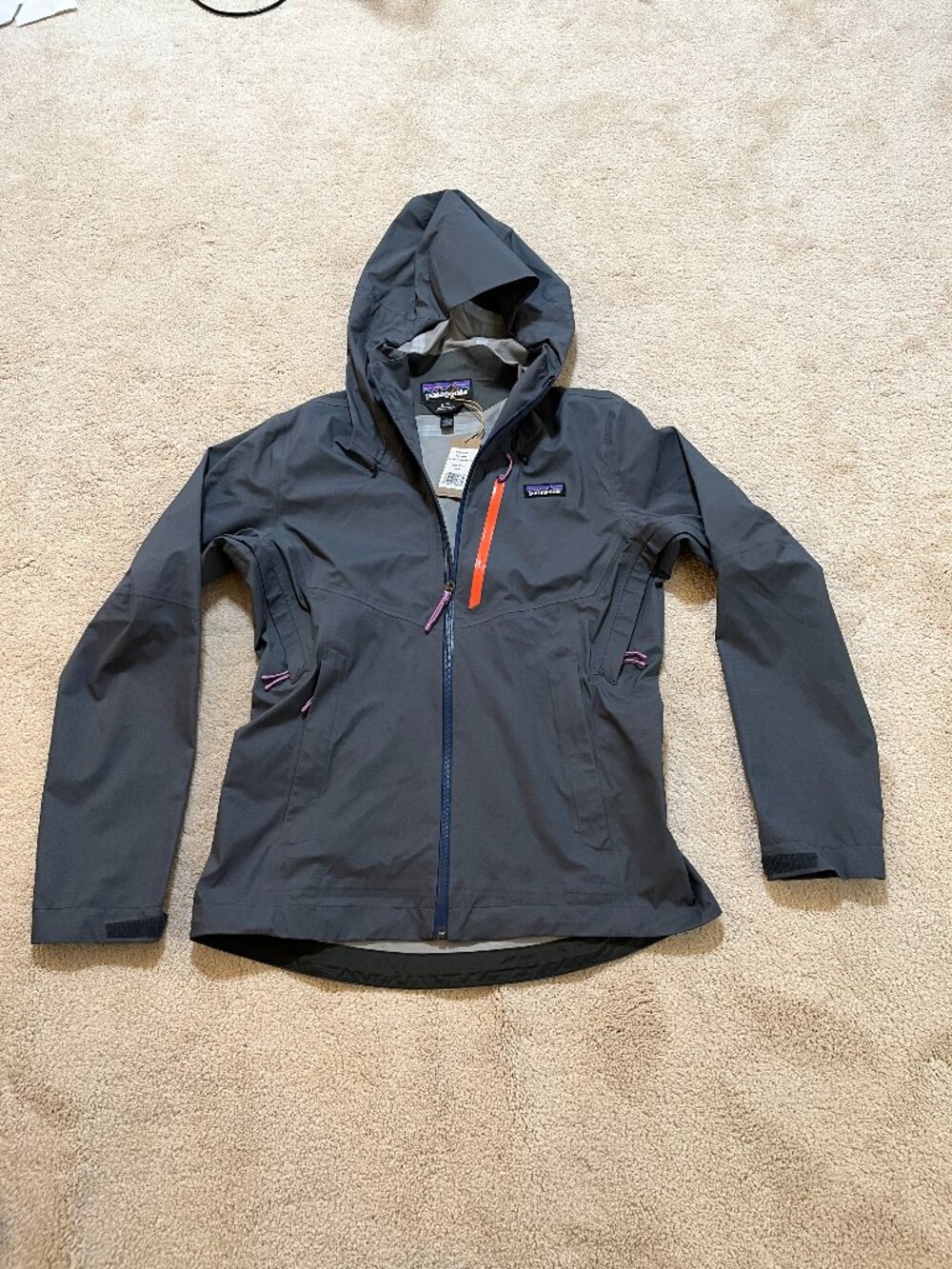 New Patagonia Women's Granite Crest Rain Jacket Smolder Blue Size Small 85420